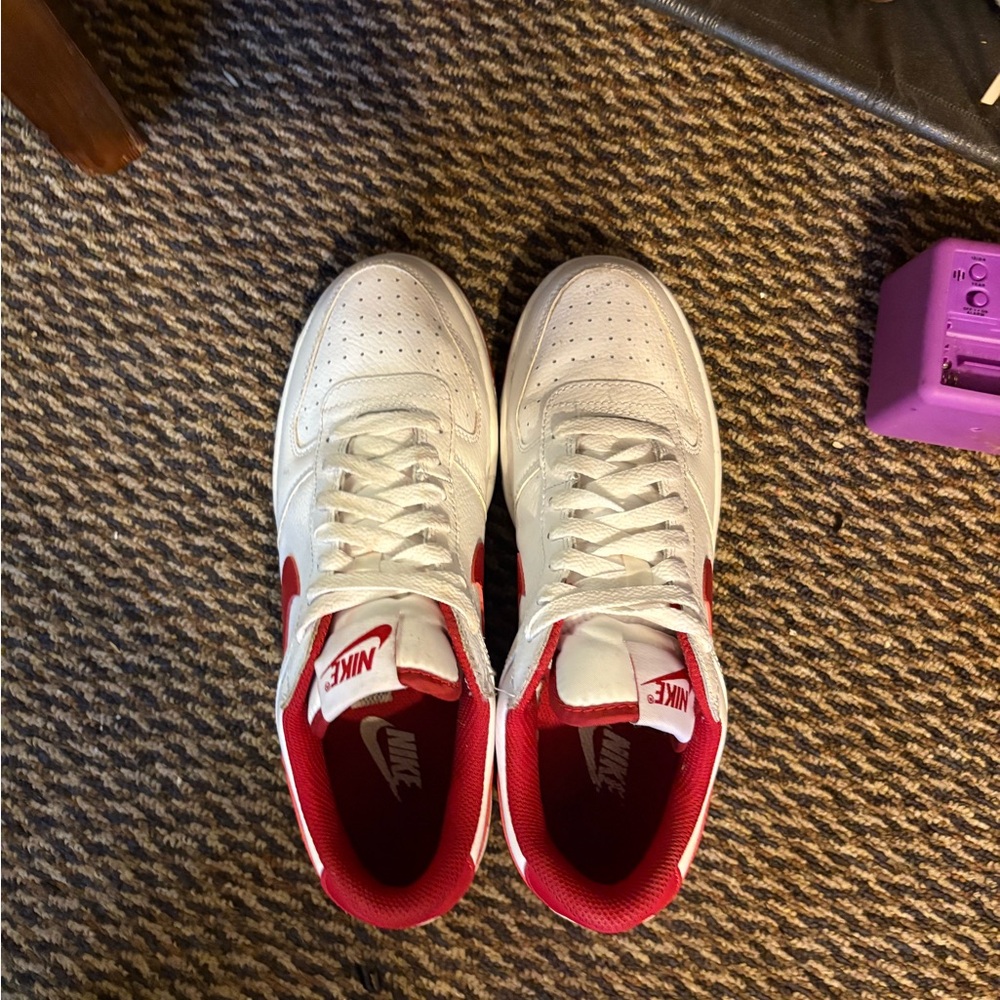 Nike Red and White Athletic Shoes